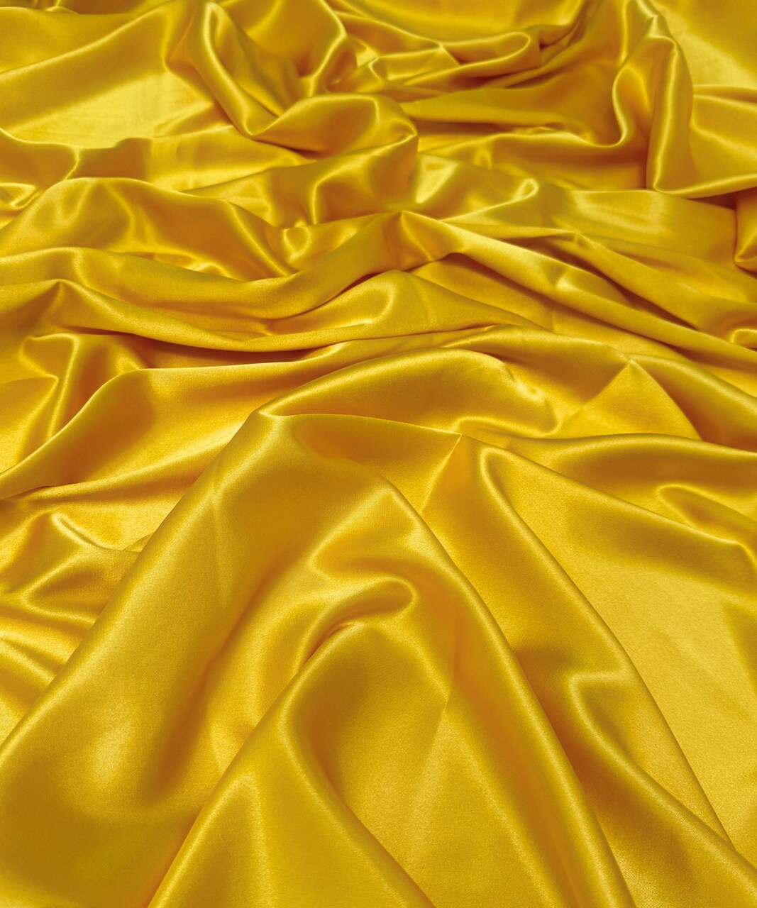 Yellow Stretch Charmeuse Satin Fabric by the Yard, 58" Wide Silky Lightweight Satin for Bridesmaid Dresses, Gowns, Lingerie
